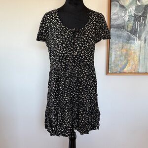 Elegant Black Floral Mini Dress